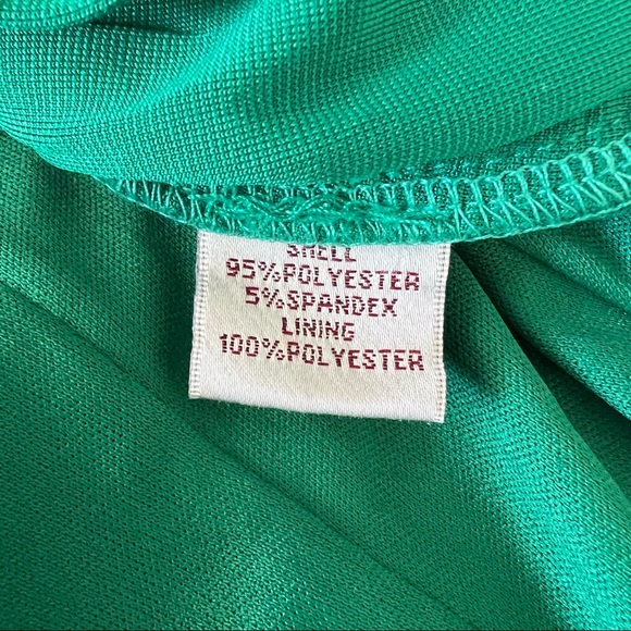 Monif C Gathered Sleeve Faux Wrap Bianca Green Dress Women's Size 1x NEW - Picture 7 of 9